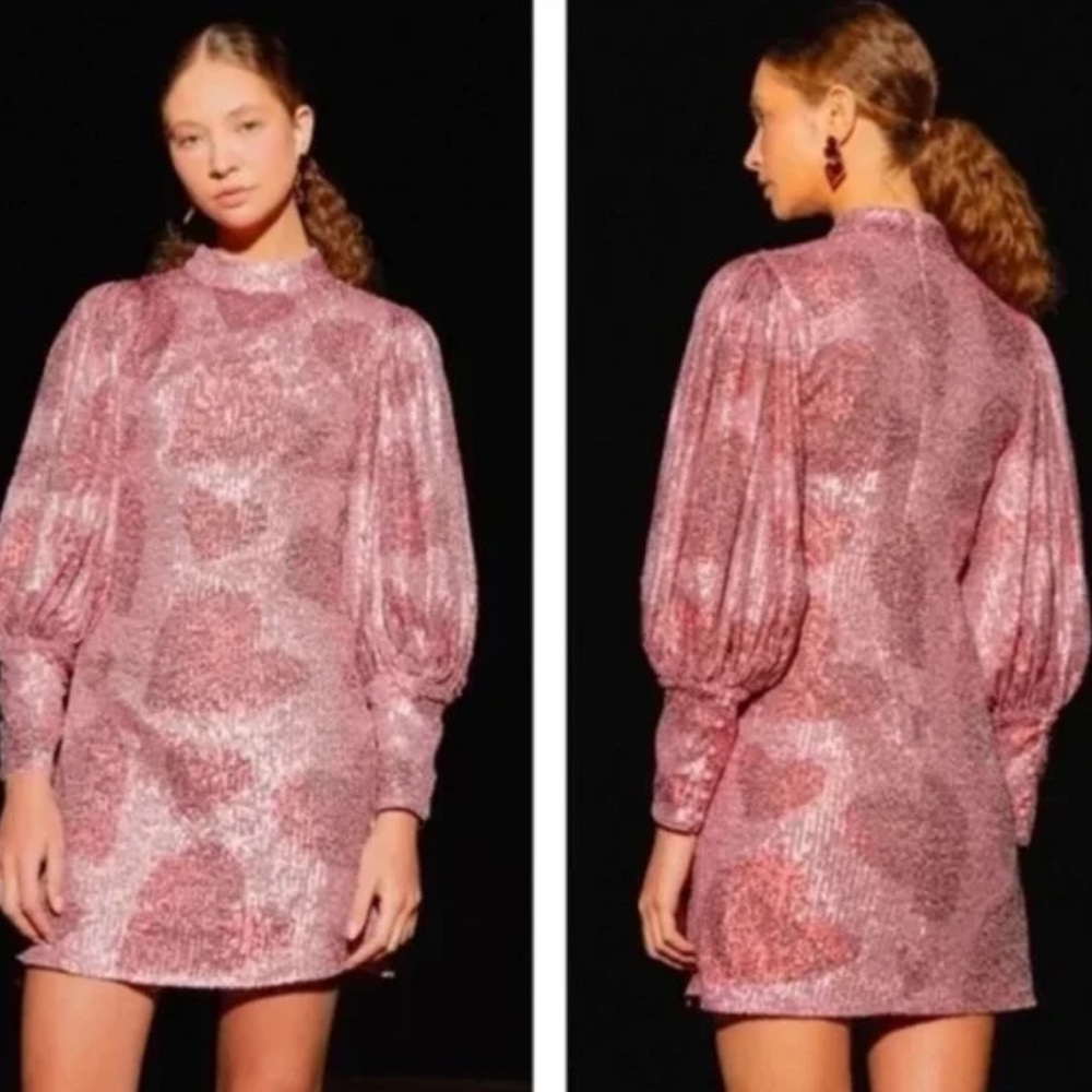 Farm Rio Sequin Heart Dress